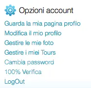 Menu-gestione profilo escort